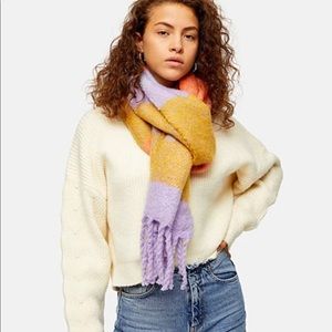 TOPSHOP NWT thick and cozy colour block scarf